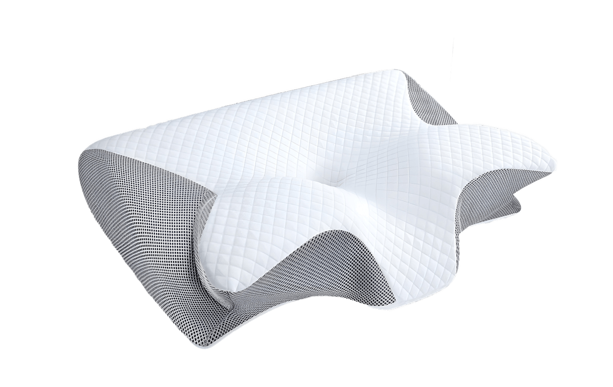 Desenho ergonômico do travesseiro com apoio cervical